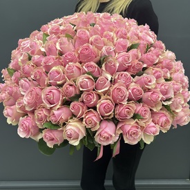 Букет из 201 розовой розы 